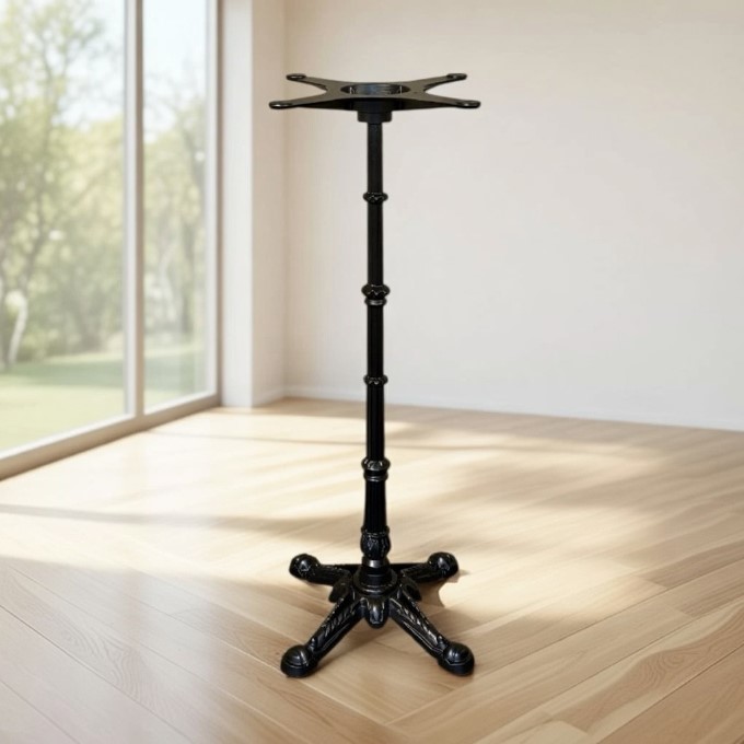 Black Cast Iron High Table Base Black Cast Iron High Table Base - BE Furniture Sales