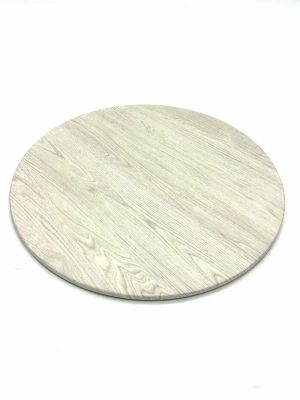 White Driftwood Effect Round Bistro Table Top - 70cm Dia - BE Furniture Sales