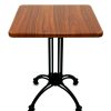 Monza Table with Mid Wood Top 1 Monza Bistro Tables
