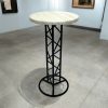 Stowe High Table - White Driftwood Top Stowe Truss High Tables