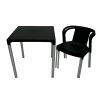 Black Tejo Set, 2 chairs & table 4 Black Tejo Furniture Sets