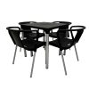 Black Tejo Set, 4 chairs & table 2 Black Tejo Furniture Sets