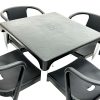 Black Tejo Set, 4 chairs & table 3 Black Tejo Furniture Sets