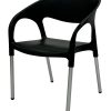 Mira Chairs - Black 2 Black Plastic Chairs
