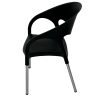 Mira Chairs - Black 3 Black Plastic Chairs