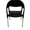 Mira Chairs - Black 4 Black Plastic Chairs