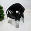 Mira Chairs - Black X4 Plastic Stacking Chairs