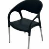 Mira Plastic Stacking Chairs - Black or Charcoal Grey - BE Furniture Sales