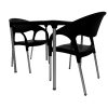 Mira Set - 2 Chairs & 1 table black 2 Black Plastic Patio Sets