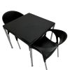 Mira Set - 2 Chairs & 1 table black 3 Black Plastic Patio Sets
