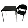 Mira Set - 2 Chairs & 1 table black 4 Black Plastic Patio Sets