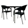 Mira Set - 2 Chairs & 1 table grey 2 Grey Plastic Patio Sets