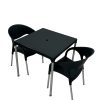 Mira Set - 2 Chairs & 1 table grey 3 Grey Plastic Patio Sets