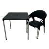 Mira Set - 2 Chairs & 1 table grey 4 Grey Plastic Patio Sets
