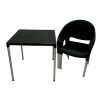 Mira Set - 4 Chairs & 1 table black 4 Black Plastic Patio Sets