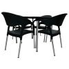 Mira Set - 4 Chairs & 1 table grey 2 Grey Patio Furniture Sets