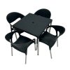 Mira Set - 4 Chairs & 1 table grey 3 Grey Patio Furniture Sets