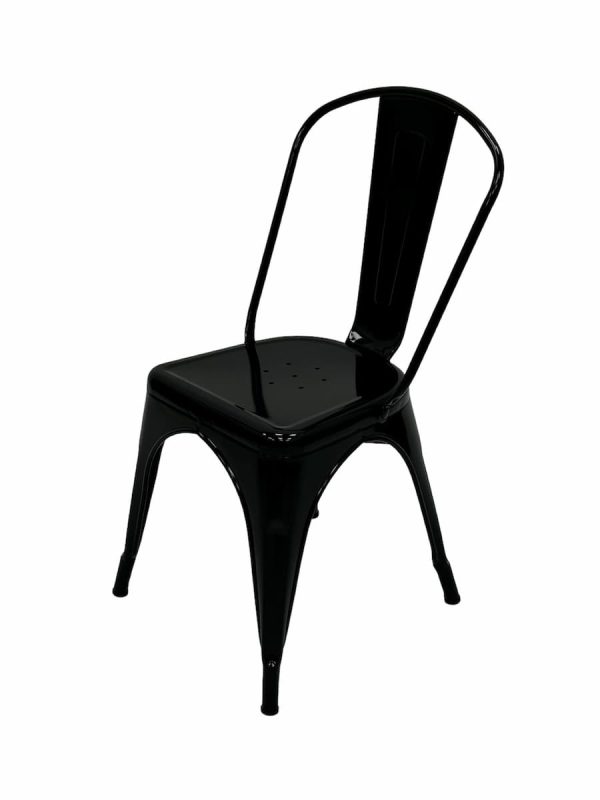 Black Metal Tolix Chairs - Cafe's, Bistros - BE Furniture Sales