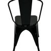 TC4 - Black Tolix Chair 6 Black Tolix Chairs