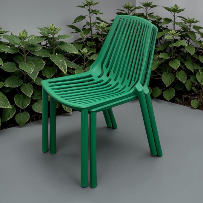 Green Plastic Stacking Chairs