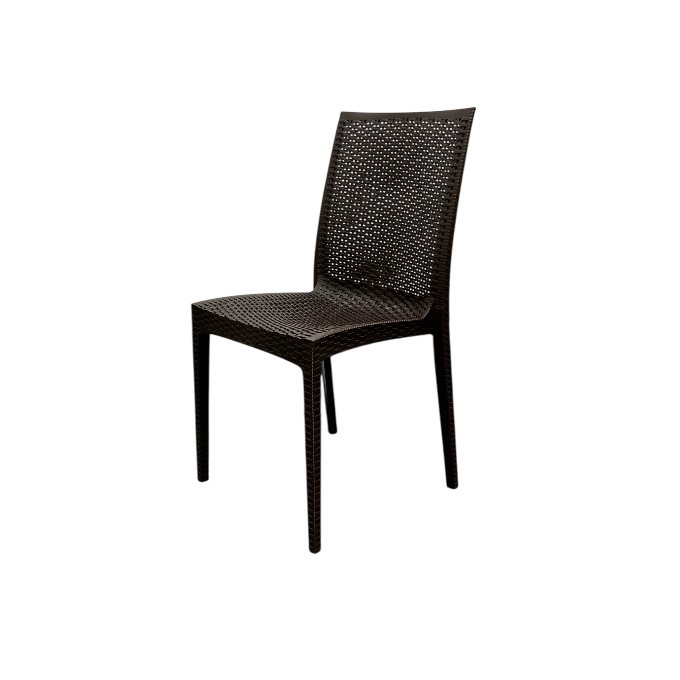 Brown Rattan Stacking Chairs