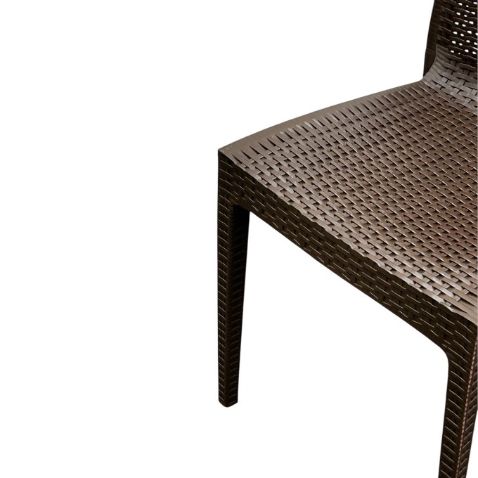 Brown Rattan Stacking Chairs