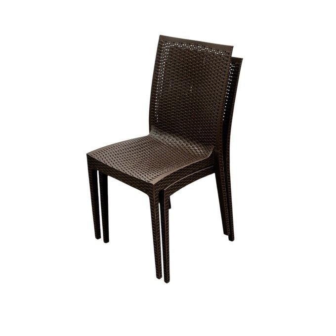 Brown Rattan Stacking Chairs