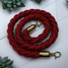 Red Braided Rope, Gold Ends Red Braided Ropes Gold Ends