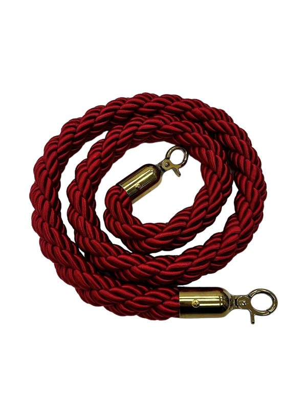 Red Braided Ropes Gold Ends