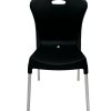 XH-1314C 4 Black Stacking Chairs