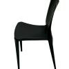 XH-8013 Black Stacking Chair 4 Black Stacking Chairs