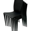XH-8013 Black Stacking Chair 8 Black Stacking Chairs