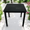 BE-N3T Table 80cm Square Black Bistro Table