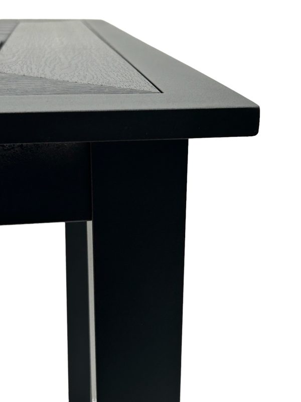 80cm Square Black Bistro Table