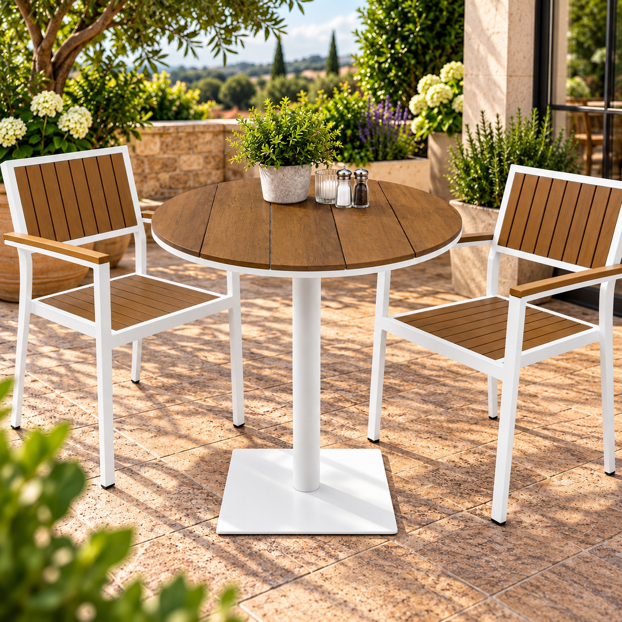 Wood Effect Bistro Table Wood Effect Bistro Table - BE Furniture Sales