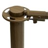 BS-26-Wood Cafe Barrier Set 5 Wood Effect Cafe Barrier