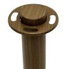 BS-26-Wood Post 3 Wood Effect Cafe Barrier Post