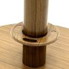 BS-26-Wood Post 5 Wood Effect Cafe Barrier Post