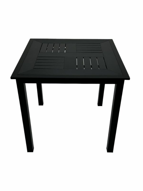 Square Black Bistro Table - 80cm - BE Furniture Sales