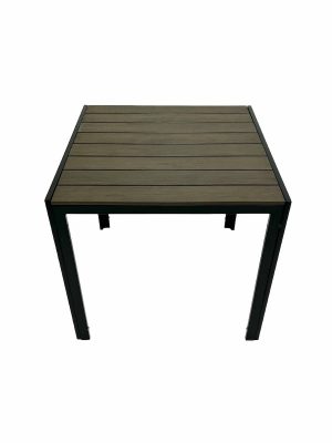 Square Brown Garden Table - 80cm - BE Furniture Sales