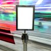 Stretch Barrier Sign Holder Portrait Stretch Barrier Portrait Sign Holders