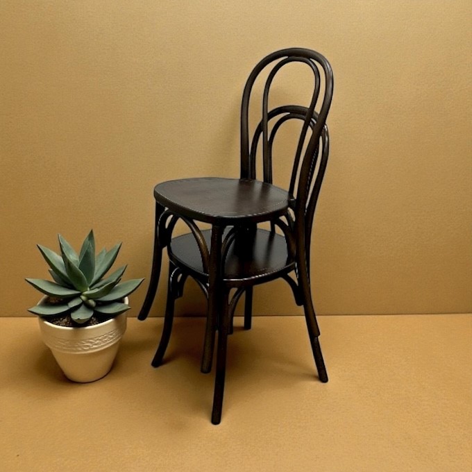 Dark Bentwood Wooden Chair