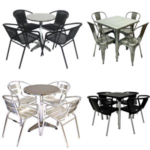 4 Chair Cafe Furniture Sets