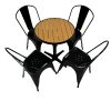 GS-N8TTC4X4 2 Tolix Bistro Dining Furniture