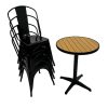 GS-N8TTC4X4 4 Tolix Bistro Dining Furniture
