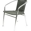 SC-020G 2 Grey Rattan Bistro Chairs