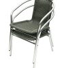SC-020G 8 Grey Rattan Bistro Chairs