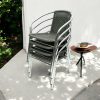 SC-020G Chair X4 Grey Rattan Bistro Chairs
