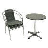 GS-RG52X2 3 Grey Rattan Chairs Bistro Set