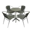GS-RG52X4 1 Grey Rattan Stacking Chairs Set